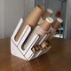 Органайзер-підставка вертикальна COMPACT (4+5) для стаканчиків, кришок, стіків цукру,мішалок та трубочок на 9 відділень (лхдф) «CD» (81111151) білий - зображення 9