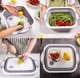 Сложная доска-мышка Chopper Chopping Board 2 в 1 для мытья и нарезки овощей, бело-серая / доска для кухни складная силиконовая дро - изображение 5