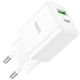 Сетевое зарядное устройство Hoco N28 PD20W+QC3.0 (20W) + кабель Type-C to Type-C - White - изображение 4