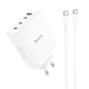 Зарядний пристрій із швидкою зарядкою PD100W + кабель Type-C HOCO N31 |3Type-C/1USB, 100W/5A, PD/QC| Білий - зображення 5