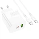 Зарядний пристрій з швидкою зарядкою + кабель Type-C BOROFONE BA75A |USB/Type-C, PD30W+QC3.0| Білий - зображення 4