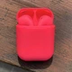 Беспроводные наушники с микрофоном в кейсе inPods 12 Macaron Малиновый й Soft Touch - изображение 3