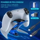 Зарядка для джойстика PS 5 Dobe Док Станция для PlayStation 5 PS 5 DualSense на 2 геймпада с LED подсветкой P5V Серый - изображение 3