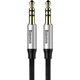Кабель мультимедийный Jack 3.5mm Yiven M30 M/M 1.5m silver-black Baseus (CAM30-CS1) - изображение 1