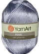 Турецька пряжа для в'язання YarnArt Pearl (перл) віскоза-114 сірий - зображення 1