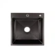 Кухонная мойка интегрированная + дозатор Lidz H5050B 3.0/1.0 мм Brush Black (LDH5050BPVD3008) - изображение 2