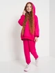 Подростковый теплый спортивный костюм (худи + штаны) для девочки Flamingo 721-341 164 см Малиновый (4829960151340) - изображение 3