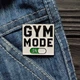 Значок, брошь, пин из металла на одежду, металлический значок "Gym mode. Спорт режим" - изображение 2