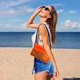 Водонепроникна сумка на пояс Aqualife WDB0022 для смартфона та документів Помаранчева - зображення 7
