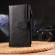 Женский вертикальный кошелек из натуральной кожи CANPELLINI Wallet 21641 Черный - изображение 7