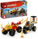 Zestaw klocków LEGO Ninjago Bitwa samochodowo-motocyklowa między Kaiem a Rasem 103 elementy (71789) - obraz 9