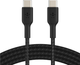 Kabel Belkin USB-C do USB-C w oplocie 1m Czarny (CAB004BT1MBK) - obraz 1