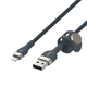 Кабель Belkin BRAIDED SILICONE USB-A — Lightning 1 м Blue (CAA010bt1MBL) - зображення 2