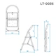 Стремянка 2 ступени, высота 890мм INTERTOOL LT-0036 - изображение 7