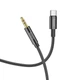 Кабель перехідник адаптер Type-C на Mini-jack 3.5 (AUX) HOCO Digital Audio Conversion Cable (1m, DAC). Black - зображення 1