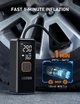 Портативный насос для накачки шин AstroAI Tire Inflator с аккумулятором 6600 мАч и шнуром постоянного тока - изображение 2