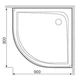 Піддон душовий 90 х 90 х h160 см AM.PM Joy (W95T-301-090W) - зображення 3