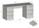 Стол компьютерный Т-228 с 2 тумбами Ш 1580 / В 758 / Г 600 мм в цвете Апалачи + Белый, Nikoshop - изображение 2