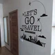 Вінілові наклейки Let's go travel (текстова наклейка подорожі текст на стіну) глянець 1120х1200 мм - зображення 4