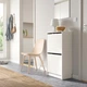Тумба для взуття 2 відділи IKEA BISSA білий 49x93 см 705.302.56 - зображення 2