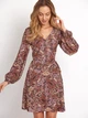 Sukienka damska boho KOLORLI Triss 36 Różowa (5903738175636) - obraz 1