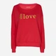 Bluza damska bez kaptura KOLORLI Love 36 Różowa (5903738175048) - obraz 2
