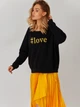 Світшот жіночий KOLORLI Love 36 Чорний (5903738175062) - зображення 1