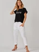 T-shirt damski luźny KOLORLI Love 36 Czarny (5903738175024) - obraz 5