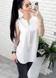 Женская легкая летняя удлиненная блуза с кружевом GF04171 цвет белый, размер 46 - изображение 3
