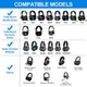Амбушури для навушників New Bee Black для Audio Technica (NB-AT) - зображення 6