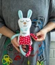 Мягкая игрушка-сплюшка Зайчик WooolyWool ручной работы - изображение 9