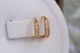 Сережки Xuping Jewelry дитячі доріжки з камінців 10 мм золотисті - зображення 3