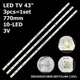 LED підсвітка TV 43" 770mm 10-led 39D3503V1W5C2B77214M MG-39D300601W77217M310 HT-42T 3pcs=1set - изображение 1