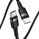 Дата кабель USB-C to Lightning 1.0m 18W 2.1A Cafule Black-Grey Baseus (CATLKLF-G1) - изображение 4