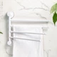 Держатель для полотенец клеящийся MBM HOME BP-28 WHITE/GRAY Бело-Серый - изображение 1