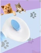Щетка пуходерка Meow Meow для вычесывания шерсти и подшерстка у кошек и собак самоочищающаяся 11х8х20 см голубая (000002) - изображение 4
