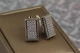 Сережки Xuping Jewelry прямокутник запонки з камінням 1.7 см сріблясті - зображення 2