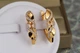 Сережки Xuping Jewelry коса з камінцями 2.9 см золотисті - зображення 2