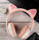 Беспроводные Bluetooth наушники с подсветкой кошачьи ушки CAT EAR RGB Розовые - изображение 8