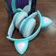Наушники Bluetooth CAT EAR RGB беспроводные с подсветкой кошачьи ушки Бирюзовые - изображение 6