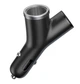 Автомобильное зарядное устройство Baseus Y Type Car Charger 40W 2USB 3.4A + Прикуриватель Зарядка в авто Black - изображение 5