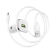 Автомобильное зарядное устройство BOROFONE BZ12A USB Single Port Быстрая зарядка QC3.0 + Кабель Type-C Зарядка в авто (White) - изображение 4