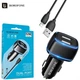 Автомобильное зарядное устройство BOROFONE BZ14 2USB Max Dual Port + Кабель Type-C to iP Зарядка в авто Black - изображение 7