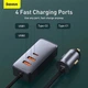 Автомобильное зарядное устройство Baseus Share Together PPS Multi-port Fast Charging With Extension Cord 120W 2USB+2Type-C Зарядка в авто (CCBT-A0G) Gray - изображение 12
