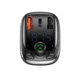 Автомобильное зарядное устройство FM-трансмиттер (модулятор) Baseus T Typed S-13 Bluetooth MP3 Car Charger Black - изображение 3