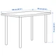 Стол IKEA LINNMON ADILS коричневый белый 100х60 см 794.163.36 - изображение 2