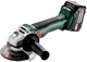 Кутова акумуляторна шліфувальна машина Metabo W 18 L BL 9-125 ASC55 MBox 2 х 4 А*год (602374510) - зображення 1