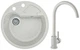 Мойка кухонная, гранитная, круглая Valetti 68D 51х51см Терра + смеситель - изображение 1