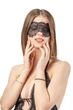 Маска на очі жіноча мереживна Felisiya Lingerie Чорний 1004-170 (2000009848014) - зображення 1