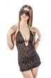 Маска на очі жіноча мереживна Felisiya Lingerie Чорний 1004-170 (2000009848014) - зображення 3